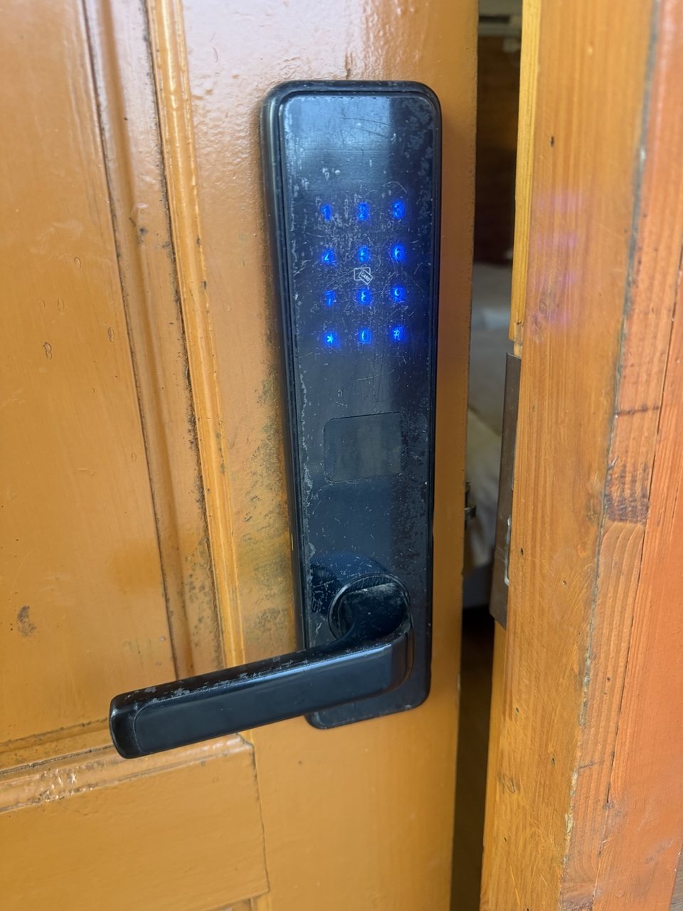 Smart lock installed at a beachside accommodation in a coastal environment