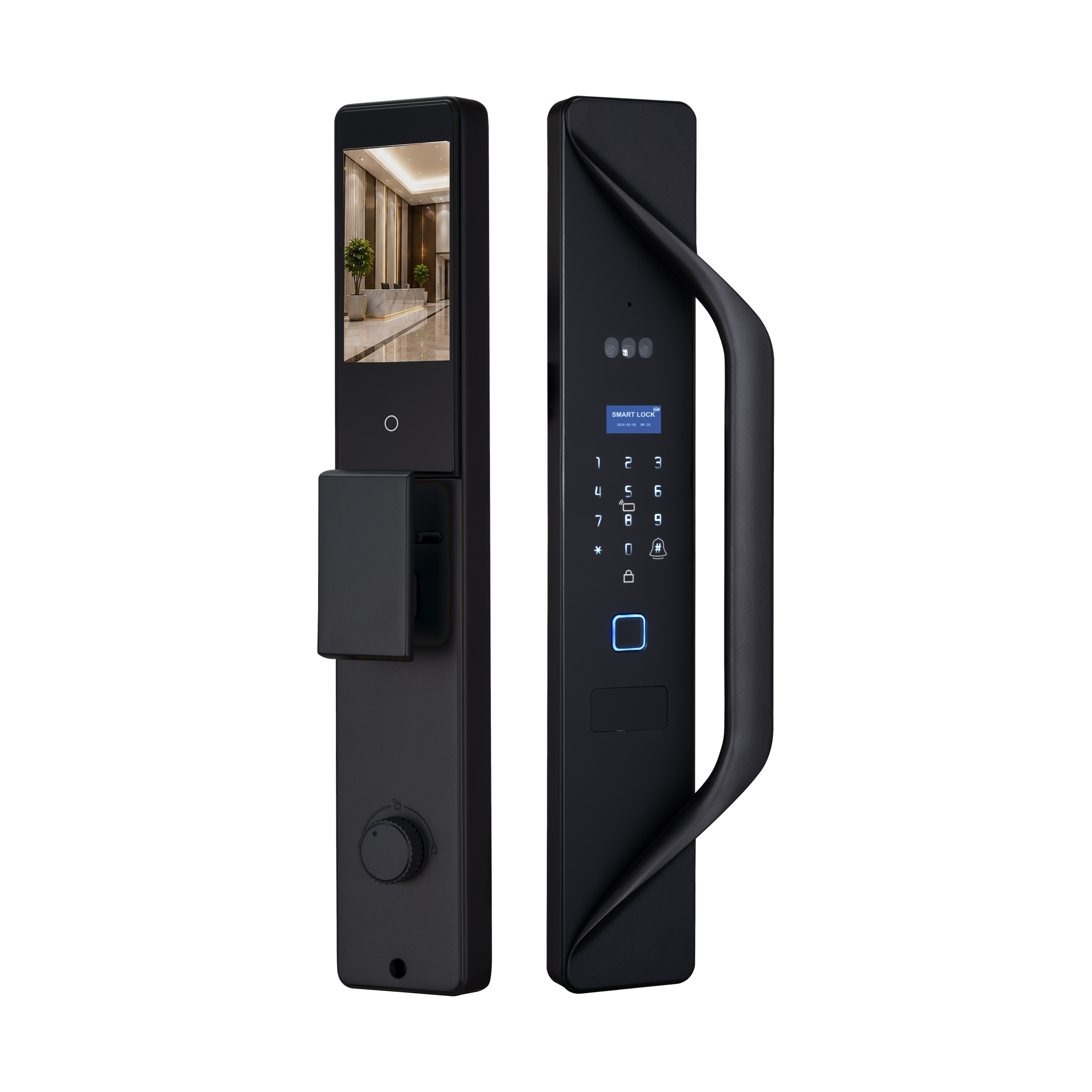 SUPTER SL-XM16 smart lock, front and rear product view